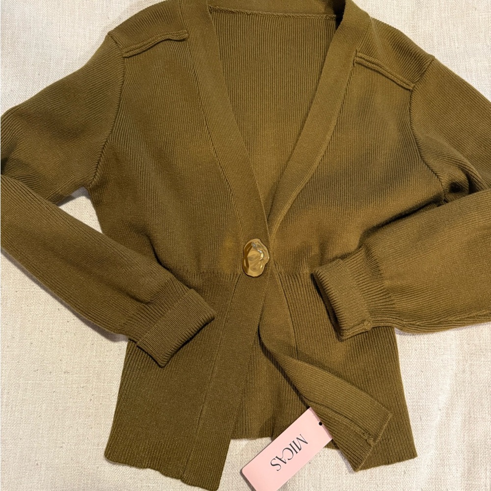 NWT- Micas Olive Green Women's Sweater